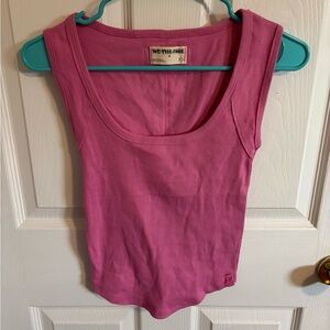 We The Free pink ribbed top